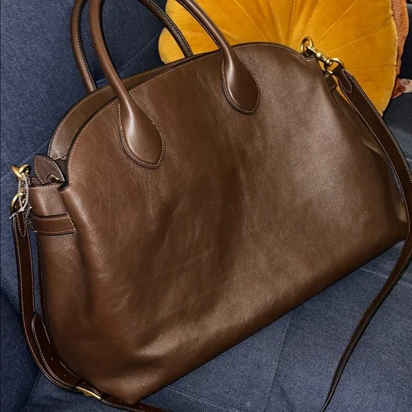 Coach Soft Empire Carryall Bag 48 Maple Dark Brown Leather - Picture 9 of 11